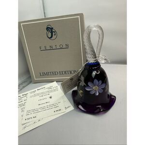 Fenton Limited Edition 1998 Handpainted Blown Glass Bell – Royal Purple #3271 N4